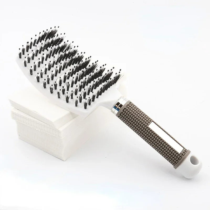 Hair Brush Scalp Massage Comb Hairbrush Bristle&Nylon Women Wet Curly Detangle Hair Brush for Salon Hairdressing Styling Tools