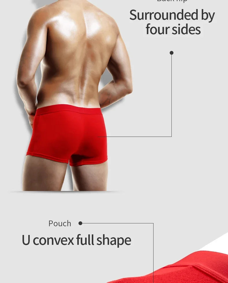 Men's underwear Men's boxers This man's gift is a pig red wedding thin boxers bottom shorts