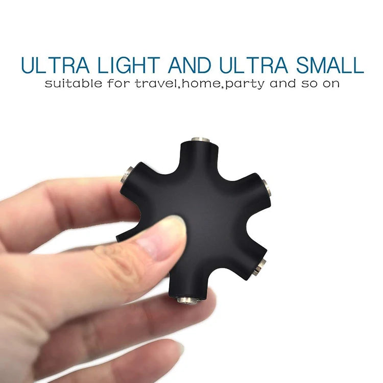 3.5mm Stereo Headset Headphone Earphone Extension Audio Hub Splitter Adapter 1 Male to 2 3 4 5 Female Audio Cable