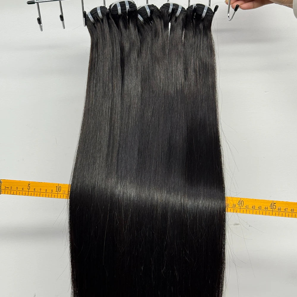 Bone Straight Bundles 16A Grade Double Drawn Vietnamese Human Hair Extensions Full Thick End Top Quality 100g/Bundle