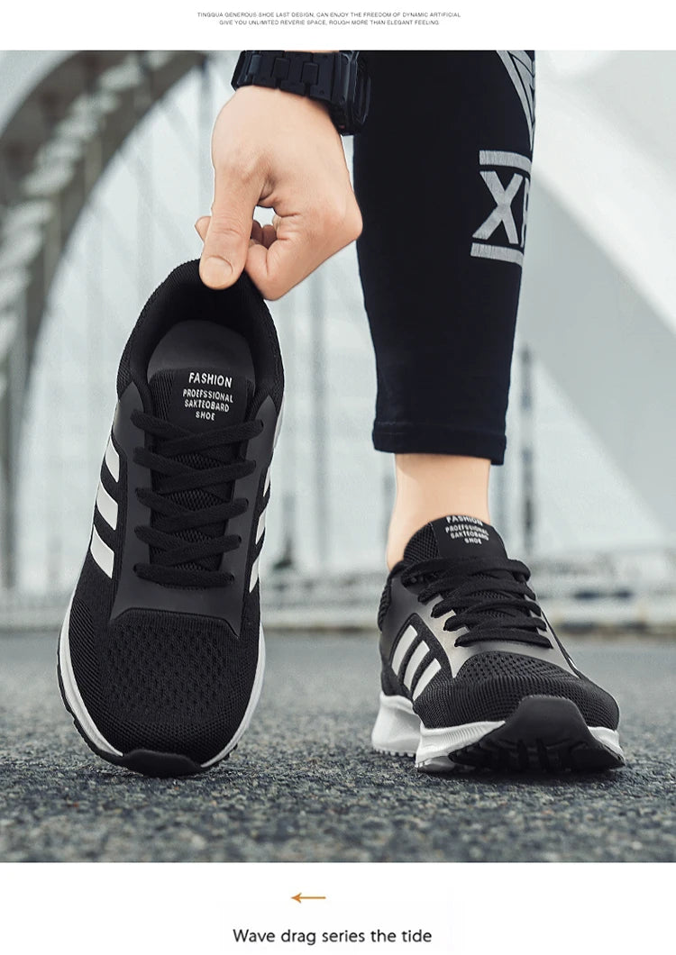 Shoes Men's 2025 Spring New Lightweight Non-slip Fashion Trend All-match Casual Soft Bottom Shock Absorption Running Sports
