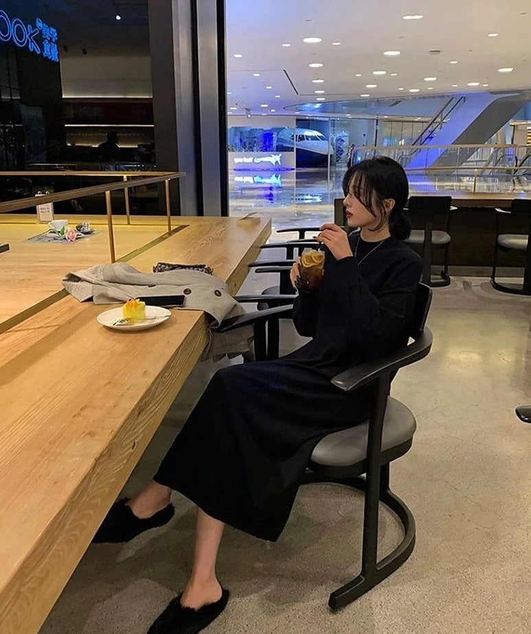 Long Clothes Dresses For Women Crochet Woman Dress Black Evening Knitted Robe Loose Maxi Offer Stylish New In Harajuku Y2k