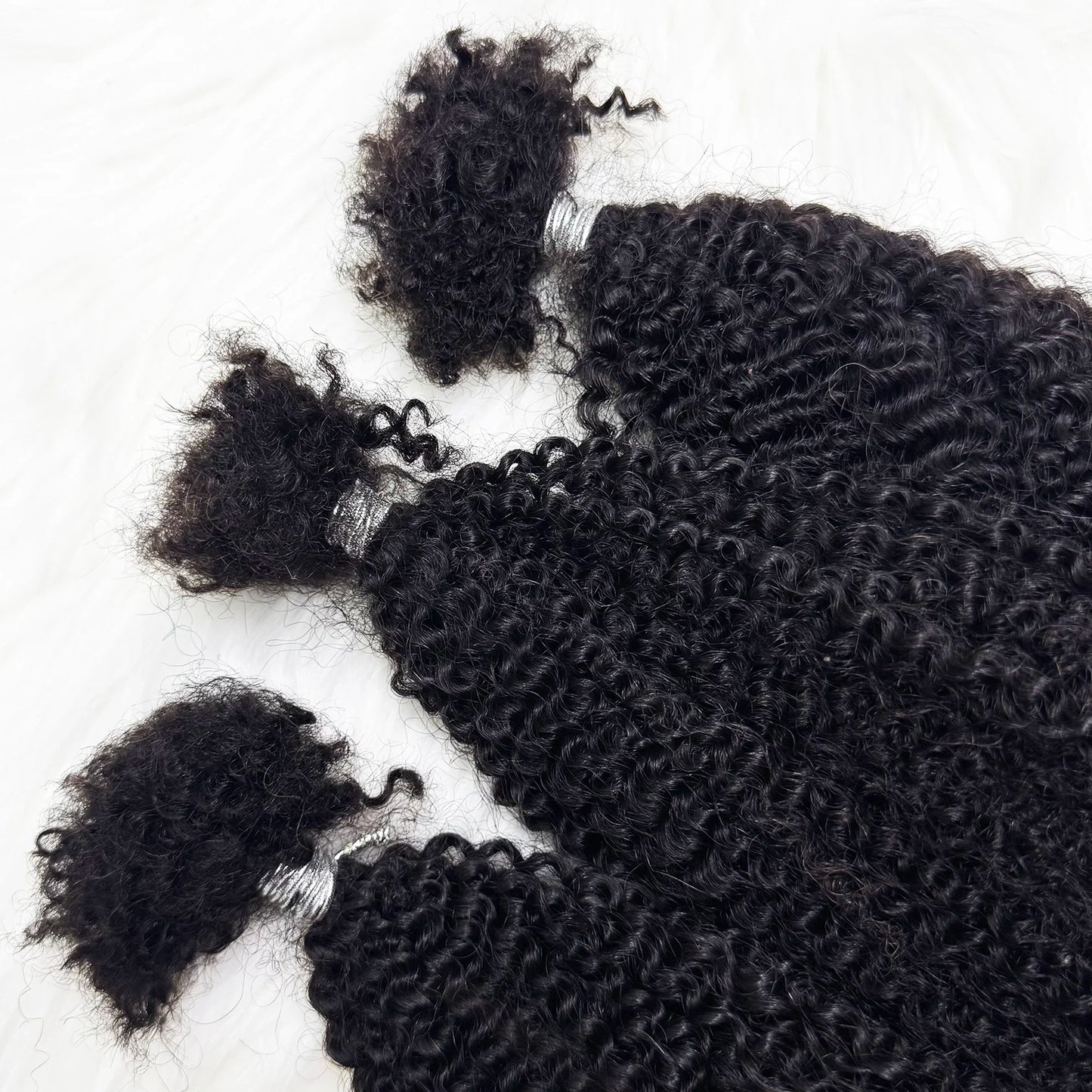 100% Human Hair Soft Afro Kinky Human Hair Bulk 16inch 30g/Pack T1B/30 Color 4C Afro Kinkys Bulk Human Hair for Locs Extensions