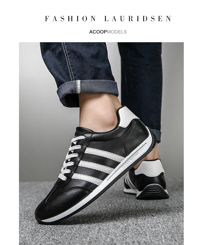 2025Summer Fashion Comfortable Classic New High-Quality Leather Agan Shoes Men's Sneakers Three Colors39-44
