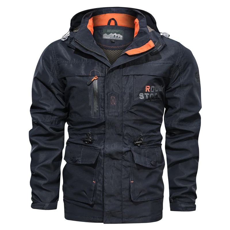 Men's 2023 Autumn Winter New Tactical Jacket Men Outdoor Camping Wear Resistant Coat Men Breathable Sweat Absorption Jackets Men