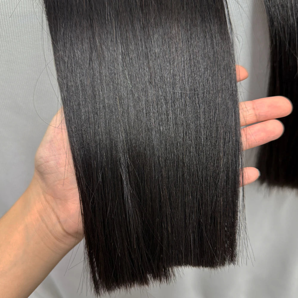 Bone Straight Bundles 16A Grade Double Drawn Vietnamese Human Hair Extensions Full Thick End Top Quality 100g/Bundle