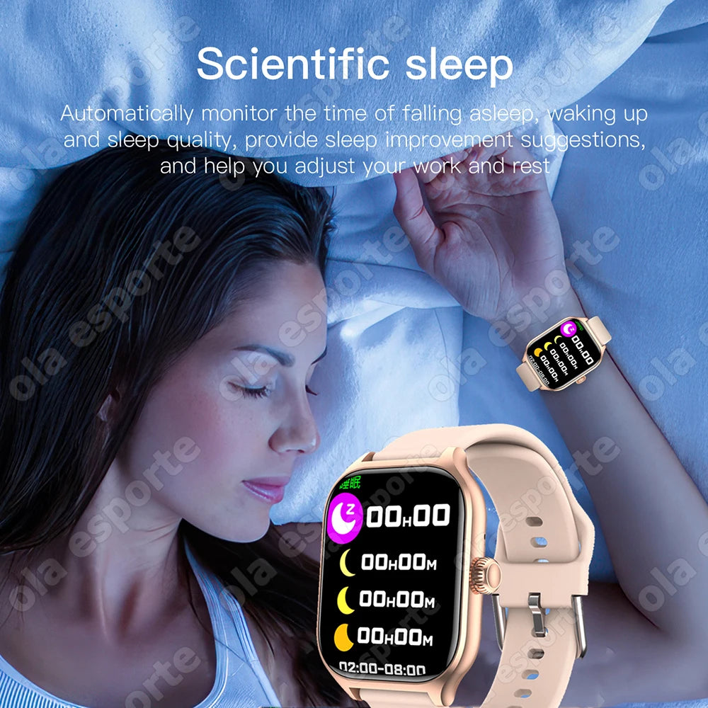 New Smart Watch Women Health Monitor Bluetooth Call Waterproof Wristwatch Sport Fitness Tracker Men Smartwatch For Android IOS