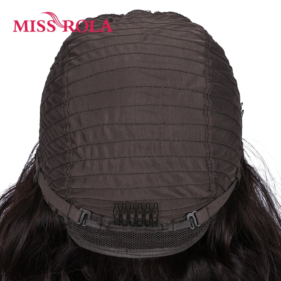 Miss Rola Loose Wave 4X4 Lace Closure Human Hair Wigs 180% Density Pre Plucked Baby Hair Brazilian Remy  Curly Hair Wigs