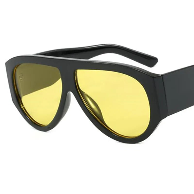 HOT Sun Glasses Unisex Anti-UV Spectacles Oversie Frame Eyeglasses Retro Ornamental Width Temples Sunglasses