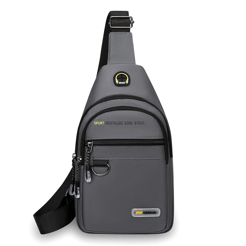 Men's chest bag - multifunctional multi compartment chest bag, durable nylon for outdoor travel, hiking and daily use, sports de