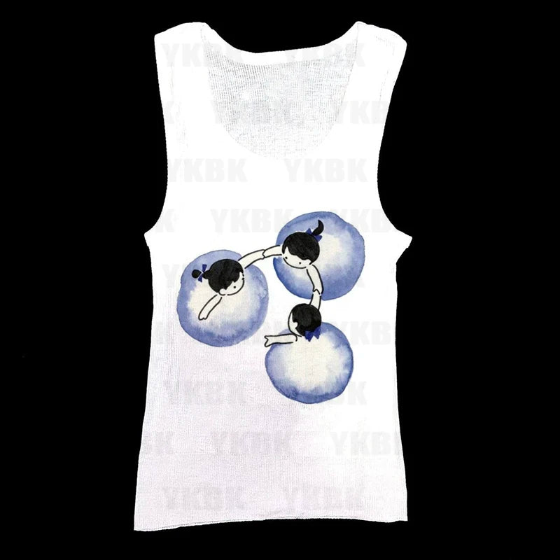 Woman Clothes for Women Trashy Y2k 2000s Tops With Suspenders Female Clothing Crop Top Sexys Summer Women's Cropped Emo Corset