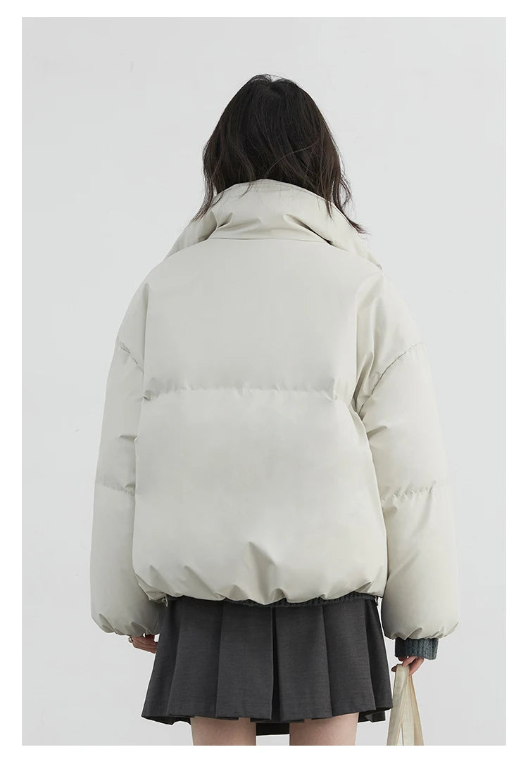 CHIC VEN Women Down Coats Solid Sports Casual Stand Collar PU 90 White Duck Down Ladies Down Jacket Autumn Winter 2025 Clothing