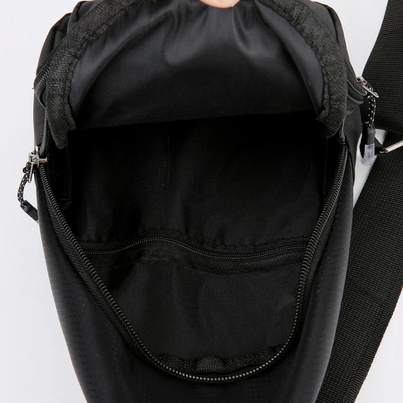 Men's chest bag - multifunctional multi compartment chest bag, durable nylon for outdoor travel, hiking and daily use, sports de