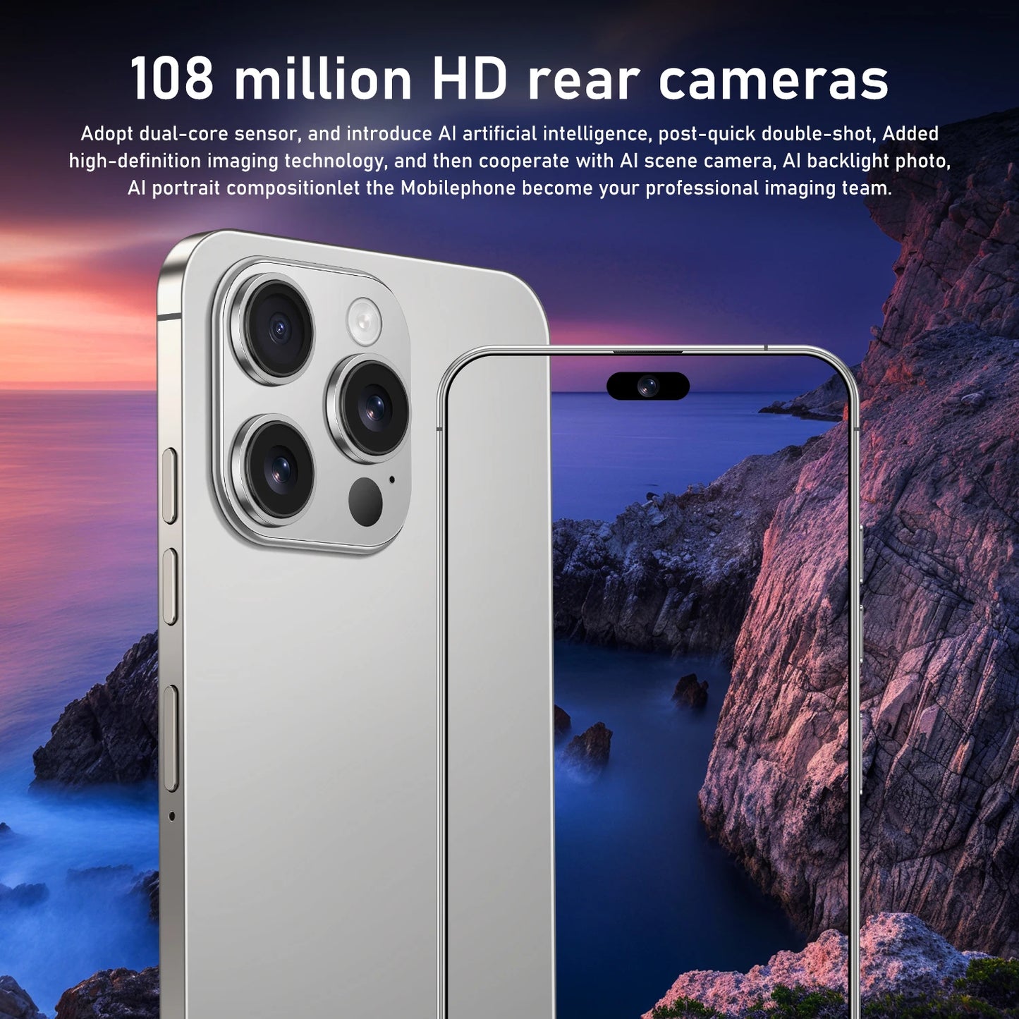 7.3" Display Phone Case Designed for Snapdragon 8 Gen 3 Performance 8000mAh Battery Life