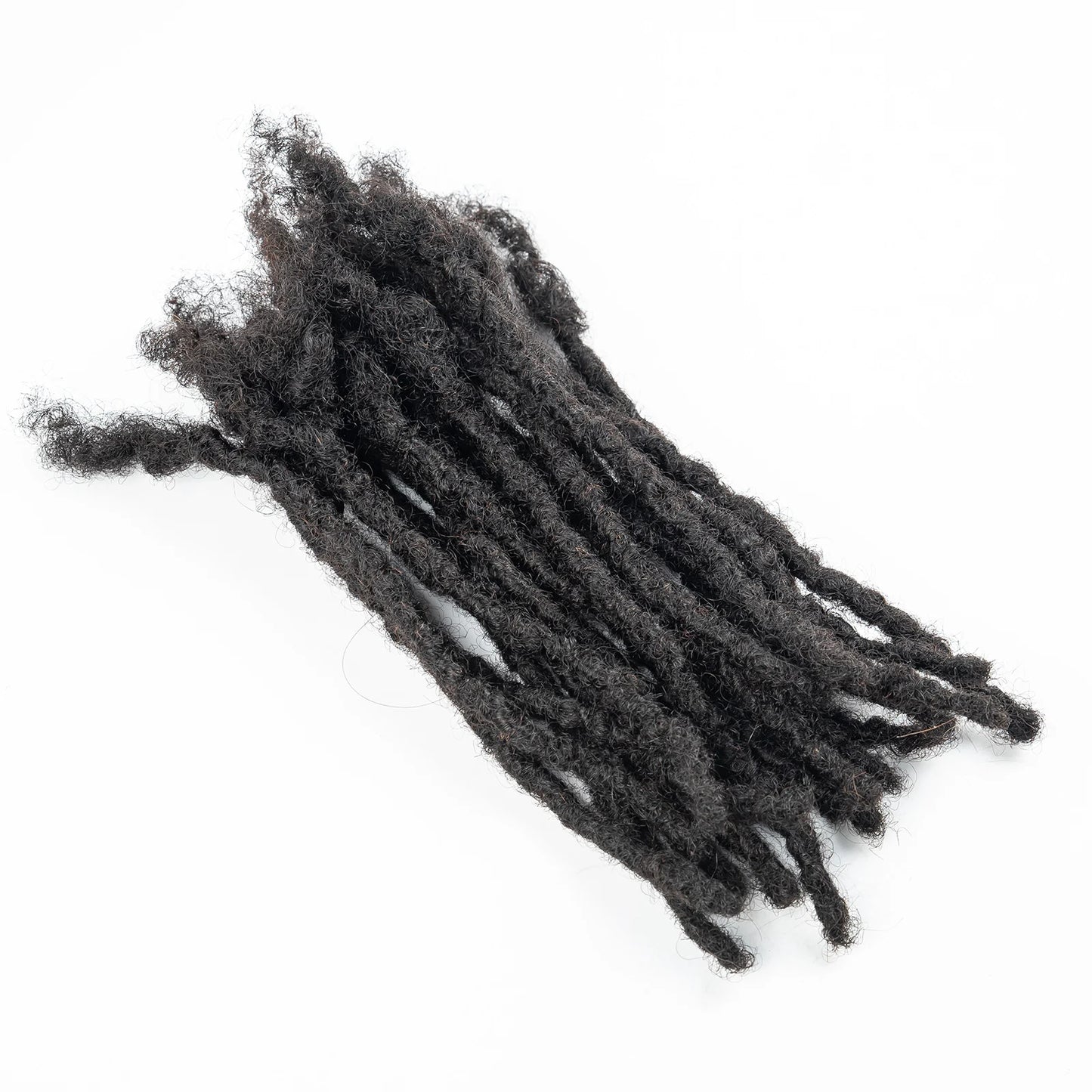 NABI Dreadlock Extensions Human Hair 20 Strands/Lot Handmade 8 inch 0.6cm Thickness Textured InterLoc Extension 100% Human Hair