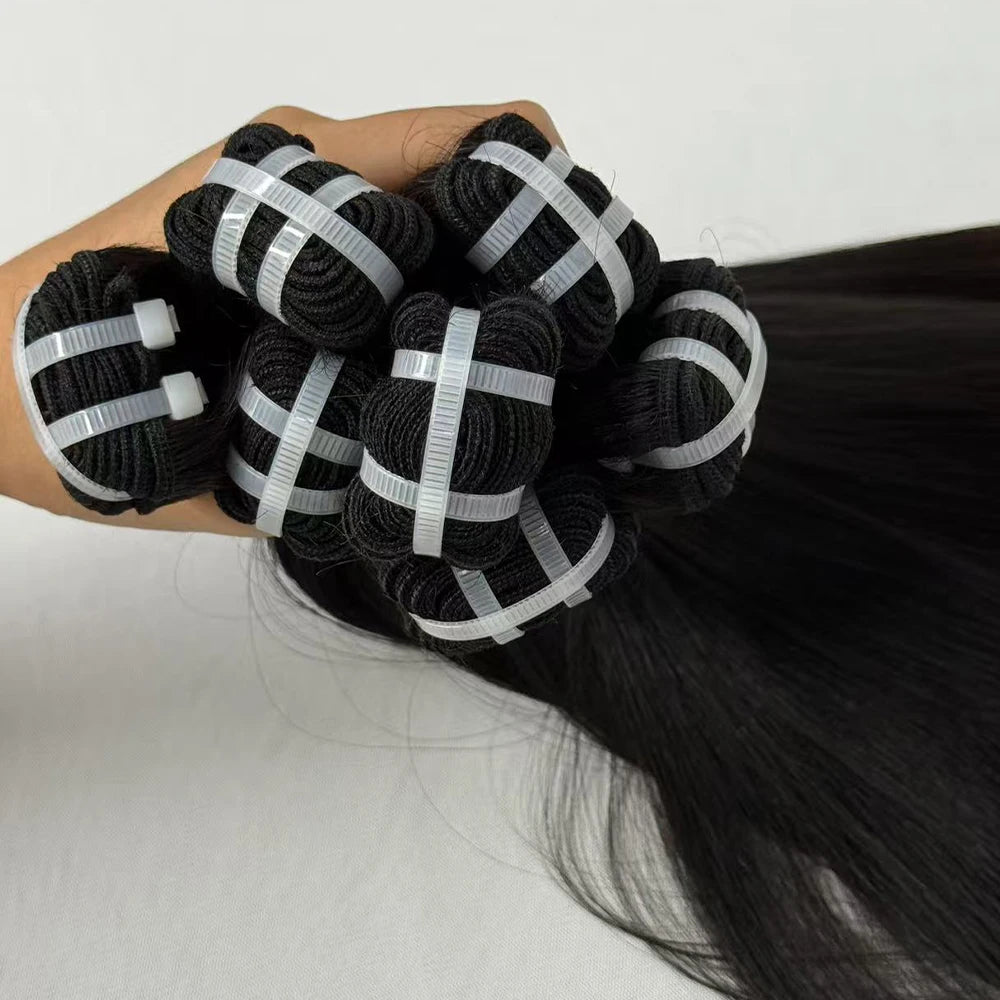 Bone Straight Bundles 16A Grade Double Drawn Vietnamese Human Hair Extensions Full Thick End Top Quality 100g/Bundle