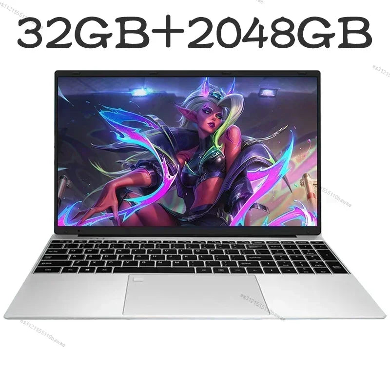 NEW  Laptop Intel N95 4K HD 120HZ Display 32GB+2TB Windows 11 Pro Office Gaming Notebook Computer Fingerprint Unlock PC