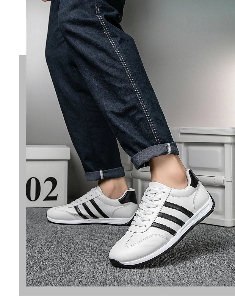 2025Summer Fashion Comfortable Classic New High-Quality Leather Agan Shoes Men's Sneakers Three Colors39-44