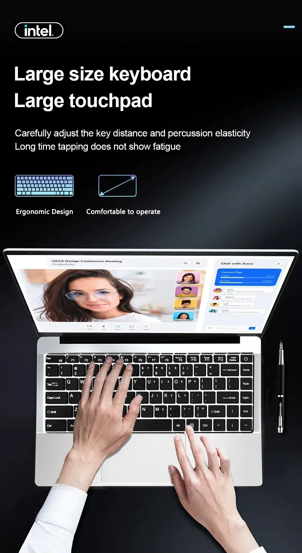 Windows 11  Office Laptop  intel core i7-7500U/intel Atom x7 A3950 12GB RAM 1TB/2TB SSD 4K HD  NoteBook Study Laptops
