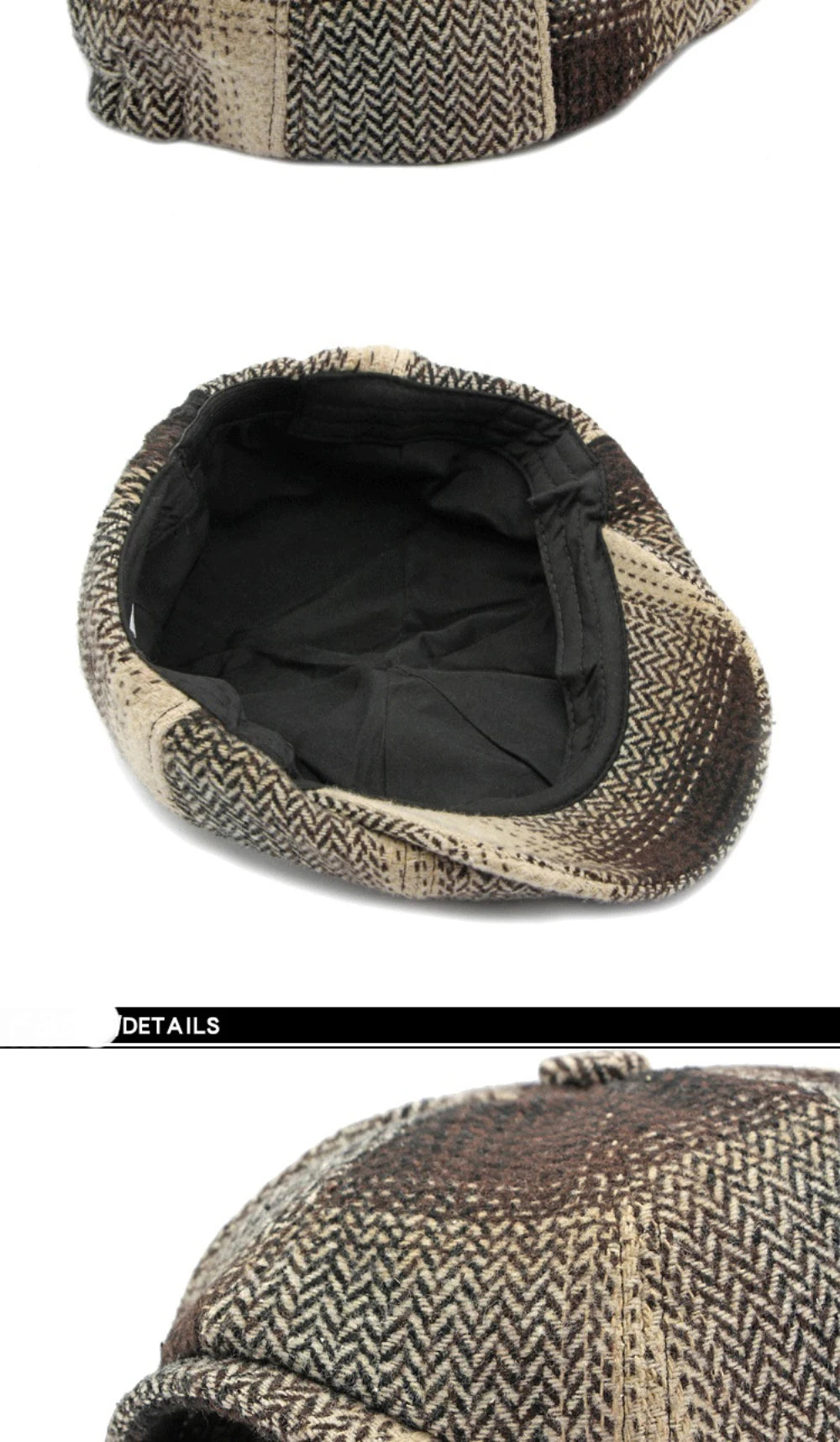 HT4184 Berets Autunm Winter Hats for Men Women Vintage Plaid Artist Painter Octagonal  Beret Hat Male Female Beret Cap