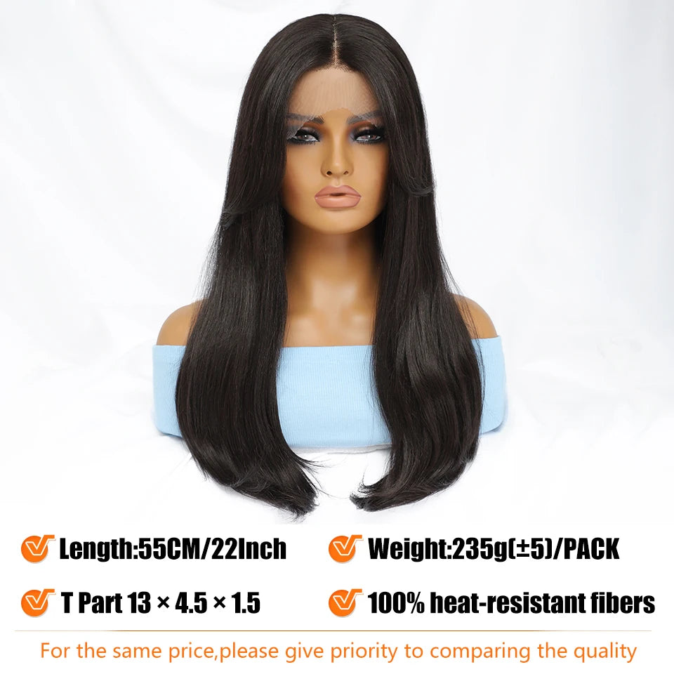 Synthetic Lace Front Wigs Long Straight Blonde Red Wig For Black Women Natural Ombre Brown Cosplay Lace Wig Halloween