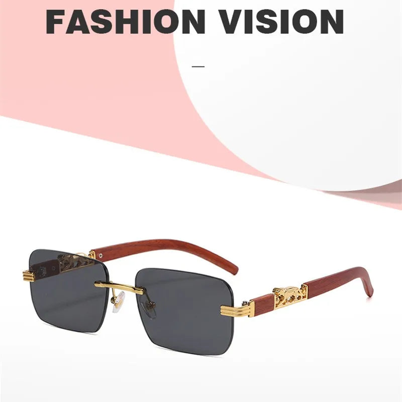 Sun Glasses Small Sunglasses Goggles Vintage Rimless Sunglasses For Summer Outdoor Activities Women
