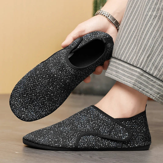 2025 Couple Non-Slips Slippers With Heels Casual Indoor Flats Slides Bedroom Shoes Male Soft Sole Home Shoes For Women and Men