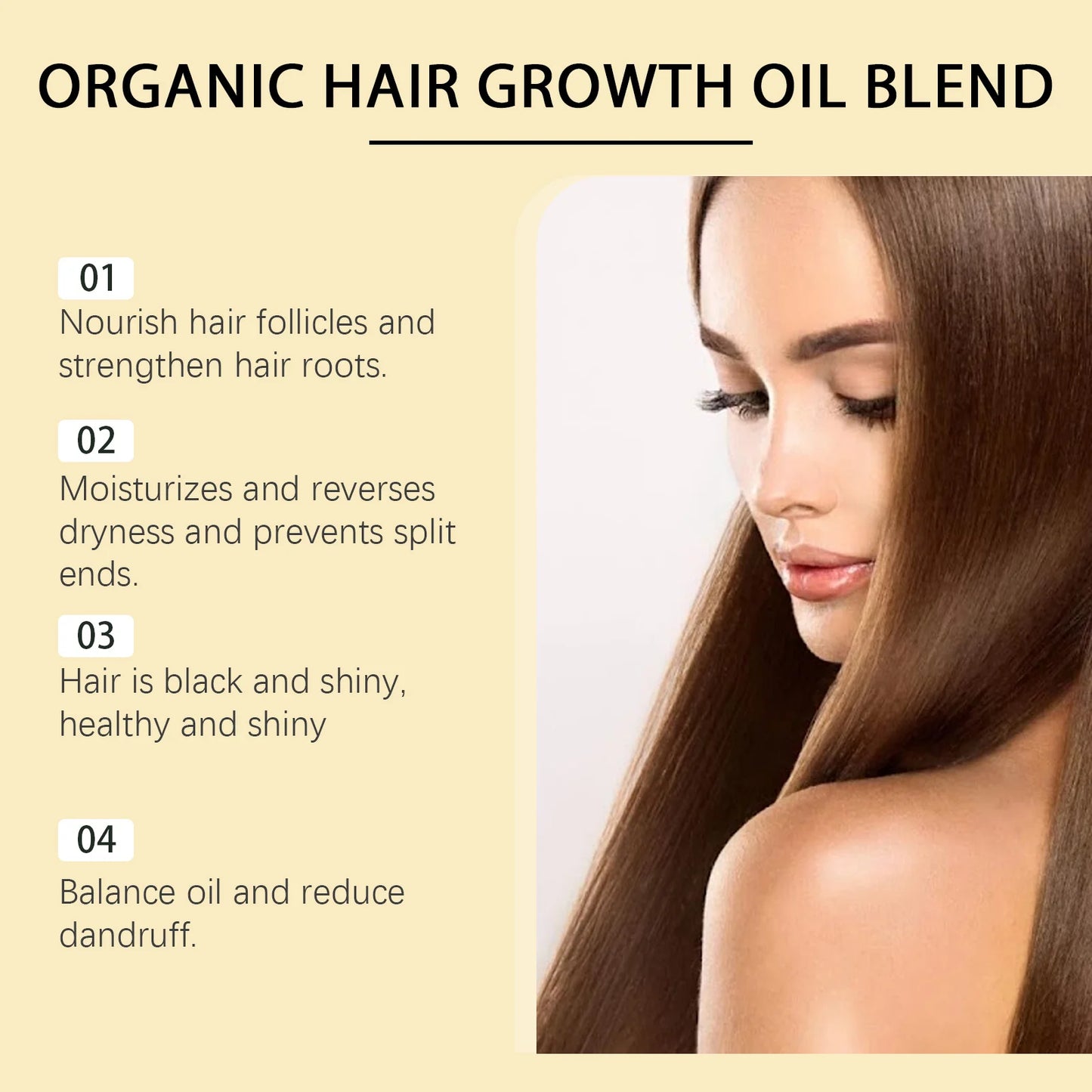Hydrating Hair Oil Deeply Nourish Hair Enhance Hair Gloss Prevent Breakage Anti-Static Tames Frizz Moisturizing Hair Serum Oil