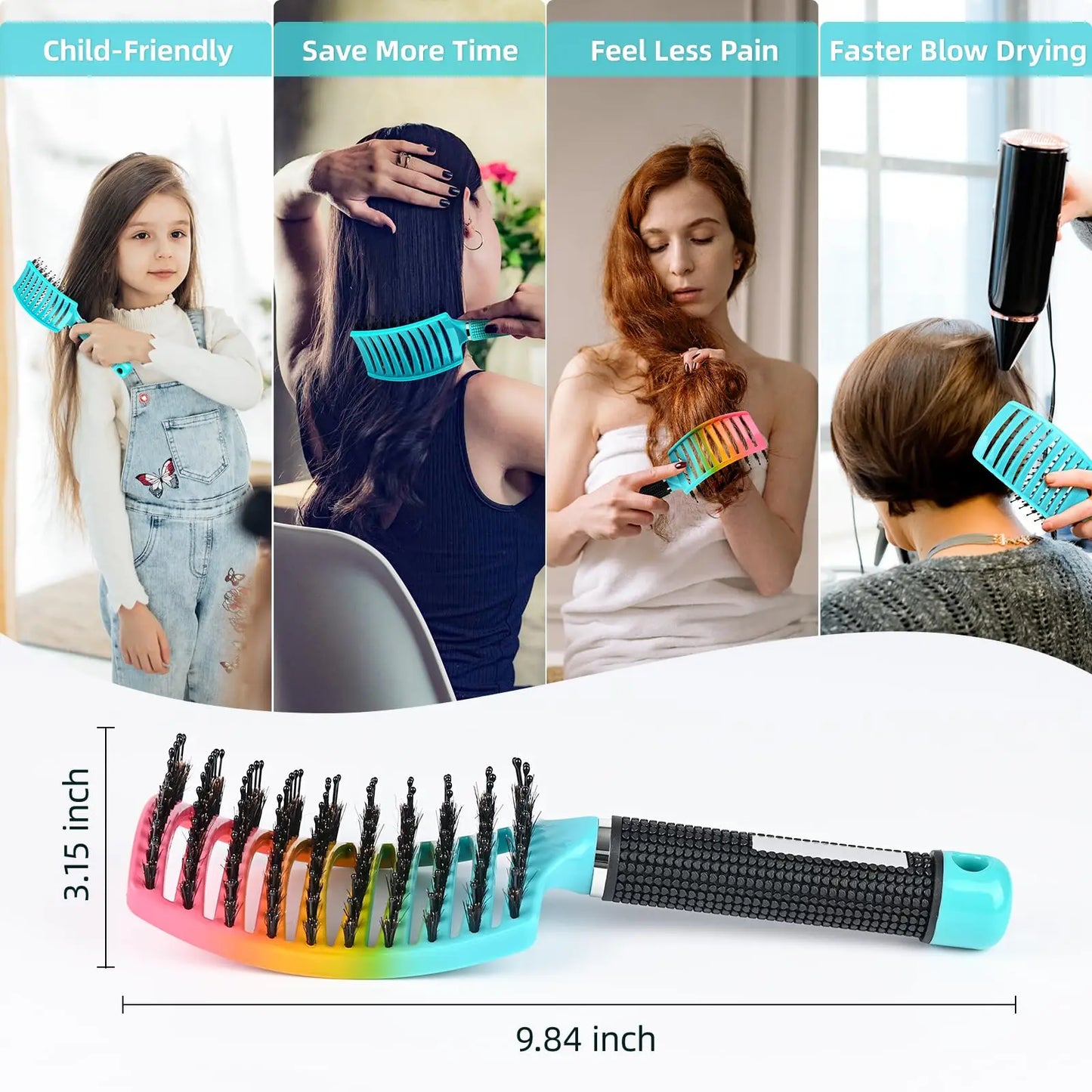 Professional Hairdressing Comb For Woman Salon Scalp Massage Combs Barbershop Wet Curling Hair Styling Brush Barber Accessories