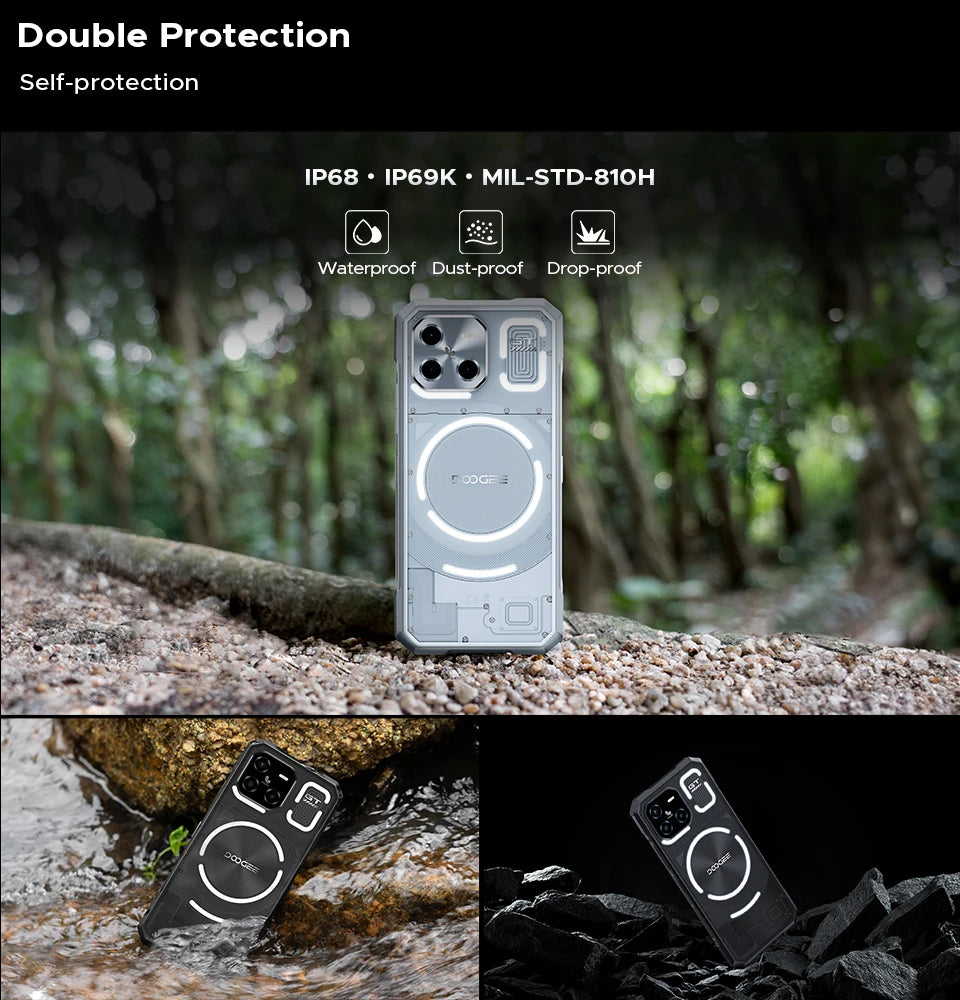 DOOGEE Blade GT Ultra 5G Rugged Smartphone Dimensity 7300 6.72'' 16GB 512GB LED Light Effect Design Ultra-thin Cell Phone