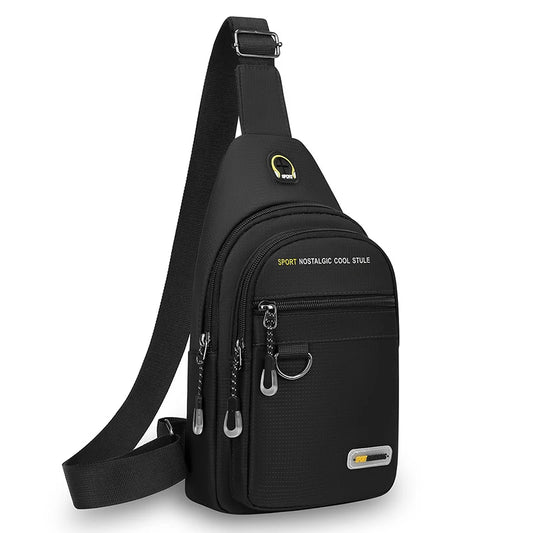 Men's chest bag - multifunctional multi compartment chest bag, durable nylon for outdoor travel, hiking and daily use, sports de