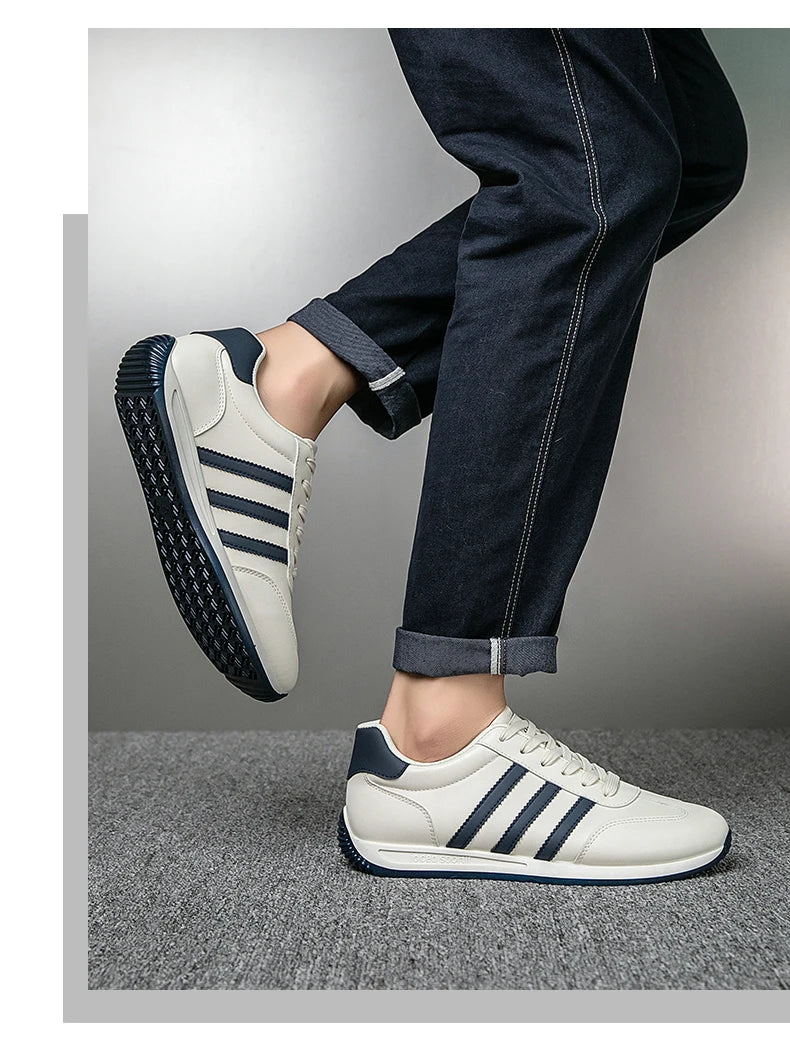 2025Summer Fashion Comfortable Classic New High-Quality Leather Agan Shoes Men's Sneakers Three Colors39-44