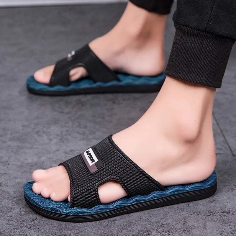 Summer Men Home Slippers Soft Indoor House Shoes Women Slides Sleepers Slipers Bathroom Room Bedroom For Guests Big Size 48 49