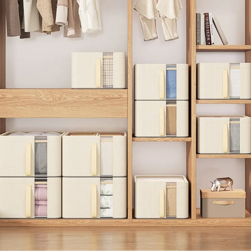 Clothing Storage Box Stack-able Pants Sweater Organizers Household Closet Divider Boxes Wardrobe Storage Organizer