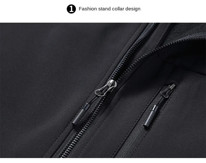 Soft shell thick vest men's autumn and winter work clothes plush jacket waterproof sleeveless windproof running sports vest
