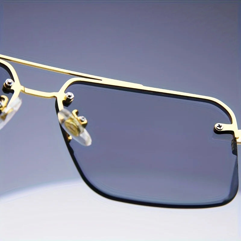 Fashion Rimless Sunglasses Men Women Populare Frameless Sun Glasses Male Female Classic Small Square Summer Traveling Shades