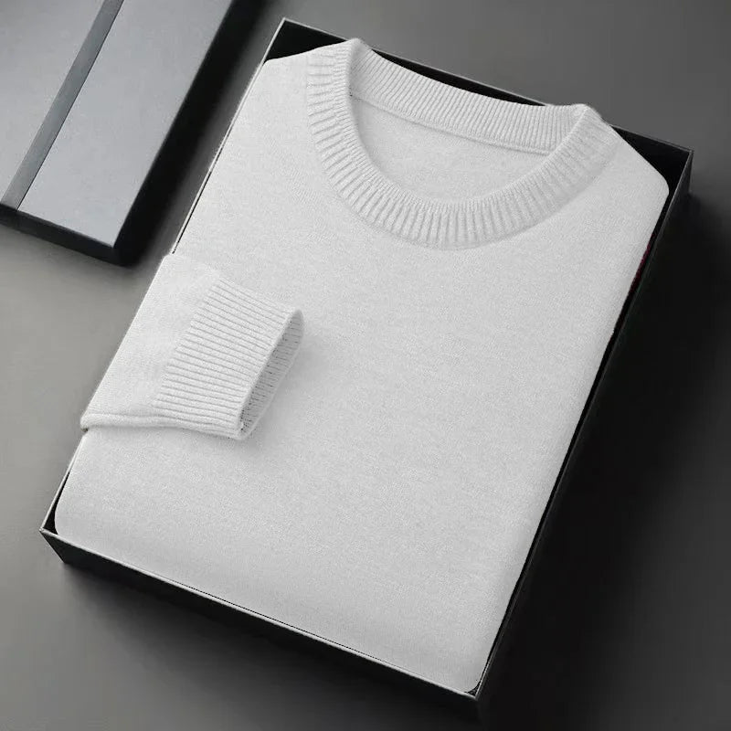 Men's Dress Crew Neck Sweater Slim Fit Lightweight Sweatshirts Knitted Pullover Streetwear Casual Fashion Long Sleeve Sweater