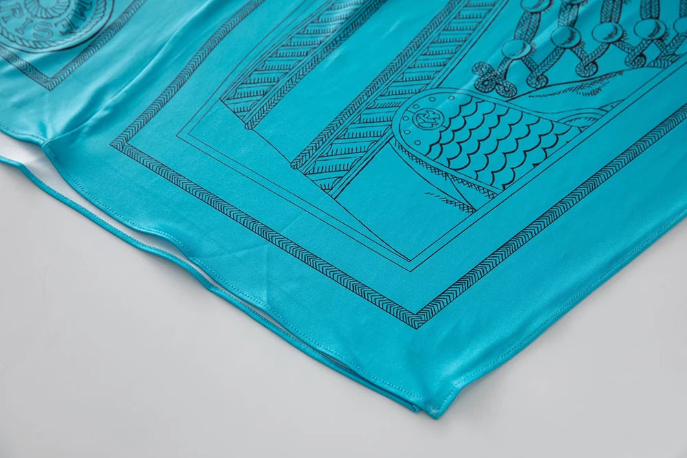 Women's Robes Sexy V Neck Batwing Sleeves Printed Loose Design Elegant Fashion Casul Long Dress Outerwear