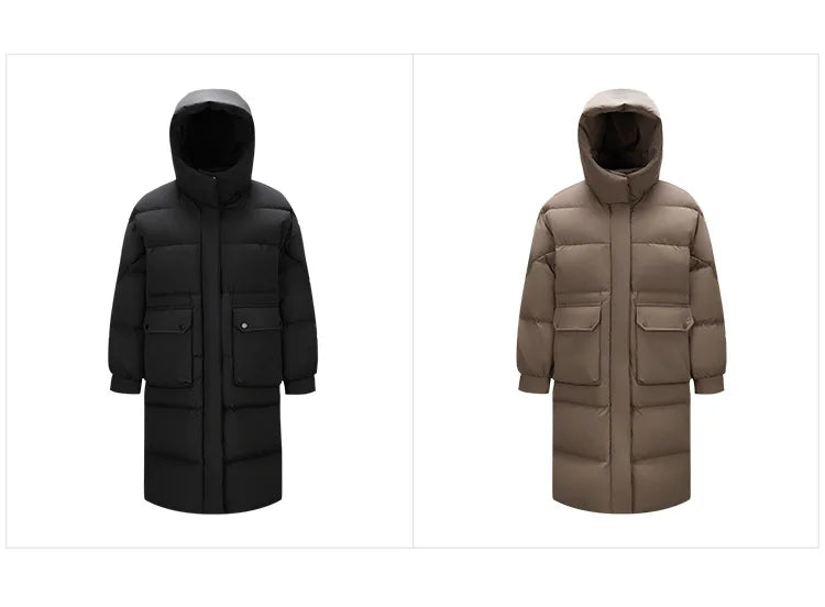 Semir Down Coat Women Long Three-proof Windproof Warm 2025 Winter New Loose Hooded Versatile Jacket