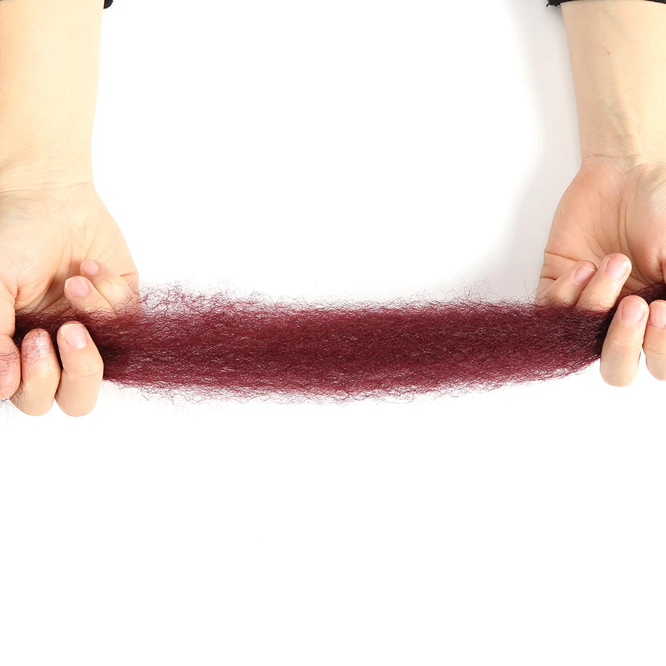 Brown Blonde Highlight  Afro Kinky Bulk Hair No Attachment Afro Curly Bulk Human Hair Remy Dreadlock Natural Color Braids Hair