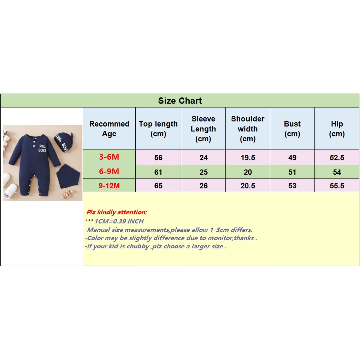 0-12 Months Newborn Baby Boy Bodysuit Toddler Baby Romper Long Sleeves Letter Print Jumpsuit+Hat Fashion Cute Style Daily Wear