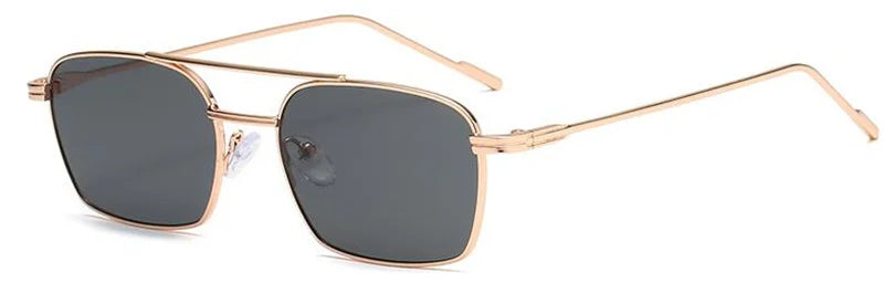 NEW Sun Glasses Unisex Double Beam Anti-UV Spectacles Personality Eyeglasses Simplity Ornamental Alloy Frame Sunglasses