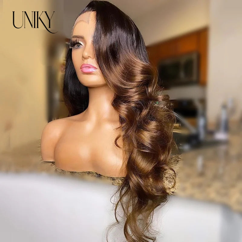 Body Wave 13x4 Lace Front Ombre Wig Human Hair Wig For Women Brazilian Blonde 1b/4/27/30 Lace Frontal Wig On Sale Clearance