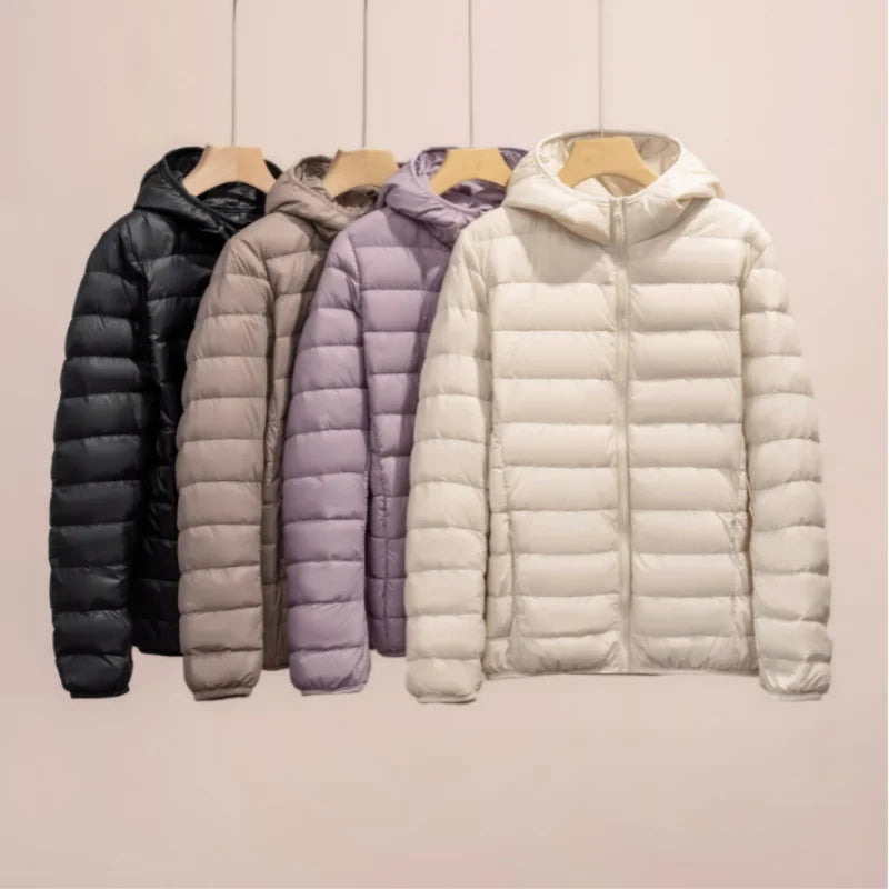 women's clothing Ultra Light Down Jacket female  Autumn Winter Warm Coat Lightweight Warm Jackets Female Hooded Parka