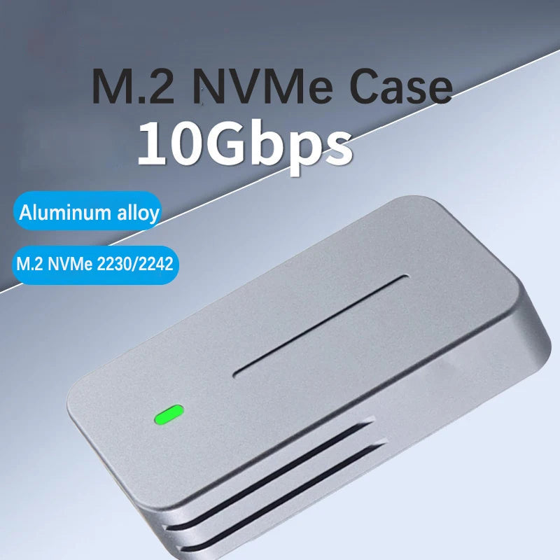 2230 2242 M.2 NVMe Case Enclosure NVMe to USB Adapter M.2 Box 10Gbps USB3.1 Gen 2 PCIe M2 SSD Case  For 2230 2242 Drive 583 Chip