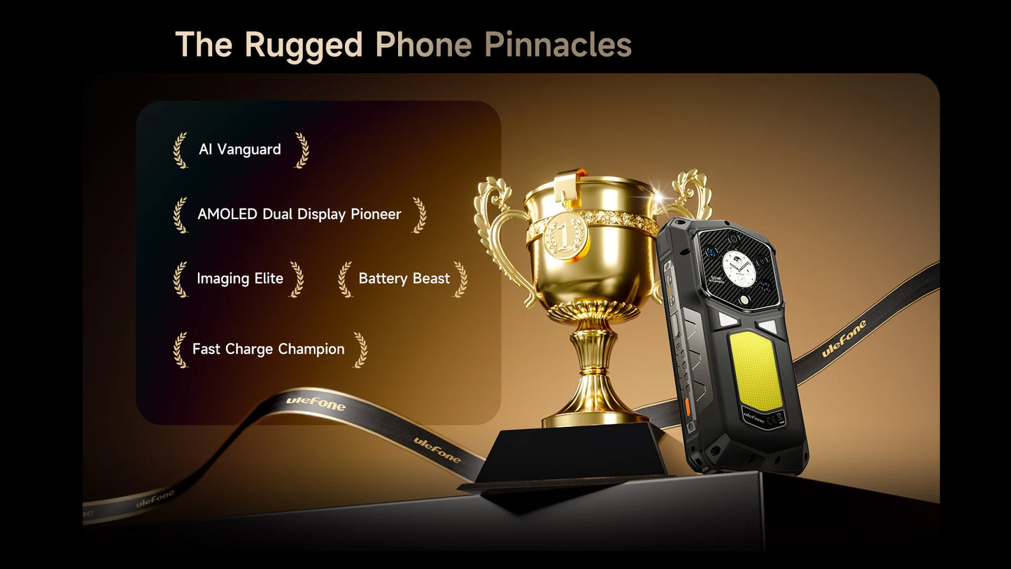Ulefone Armor 29 Pro 5G AI Rugged Phone 21200mAh 120W 64MP Night Vision 6.67" 120Hz 512GB ROM Mobile MTK Dimensity 7400