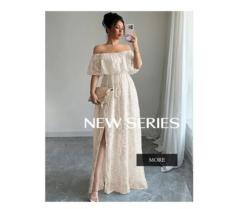 Women's Dresses 2025 Summer White Dress Women Cover-Ups Outfits Boho Hippie Chic Long Maxi Dresses Female Clothes Robe Vestidos