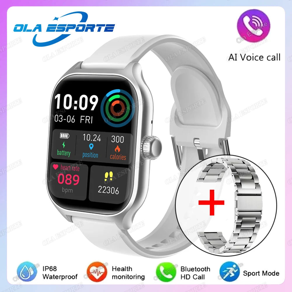 New Smart Watch Women Health Monitor Bluetooth Call Waterproof Wristwatch Sport Fitness Tracker Men Smartwatch For Android IOS