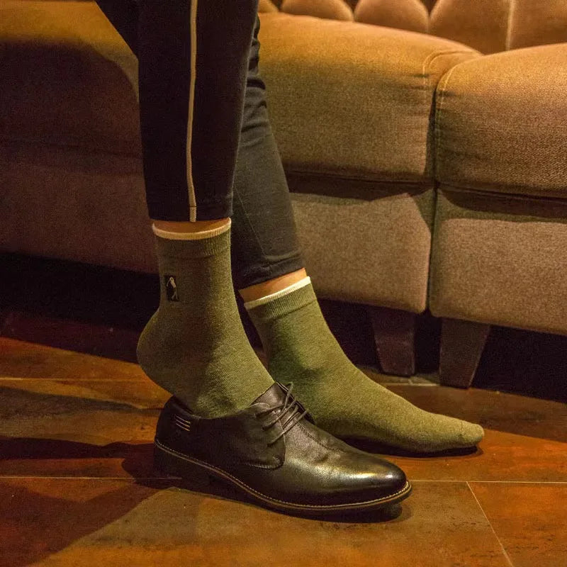 New High Quality Men's Socks Business Casual Long Socks The Golf Logo Spring Autumn Winter Warm Dress For Man Gifts Size 38-45