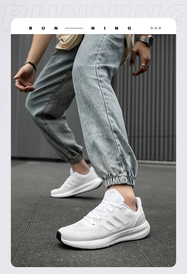 2025 New Summer  Lightweight High Quality Three Bars Mesh Popcorn Sports Running Shoes Couple Style36-45 Breathable Comfortable